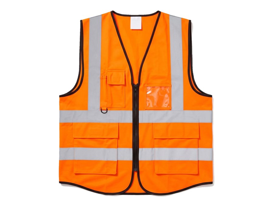 Multi Pocket Hi Vis Vest Orange PPE and workwear Ghana
