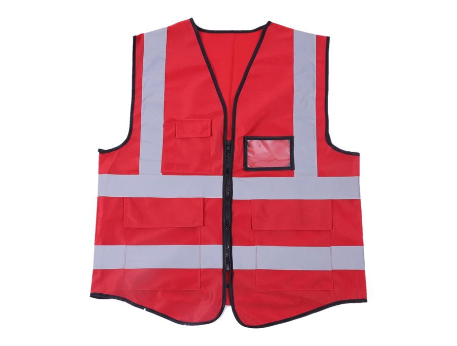 Multi Pocket Hi Vis Vest Red PPE and workwear Ghana