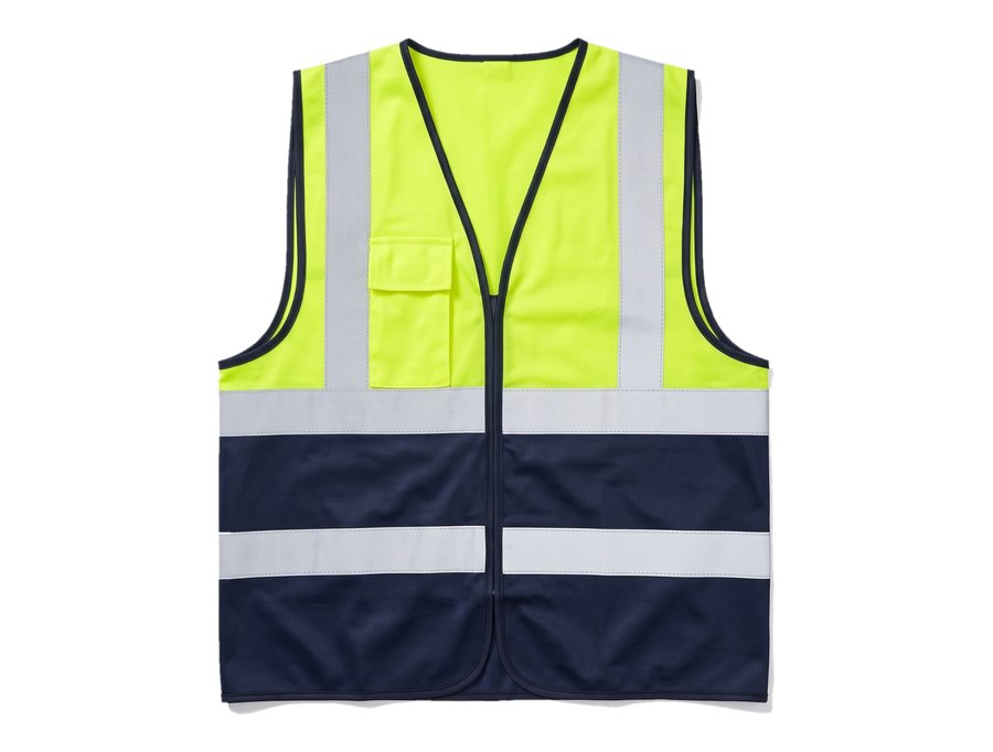 Two Tone Hi Vis Vest Lime Navy PPE and workwear Ghana