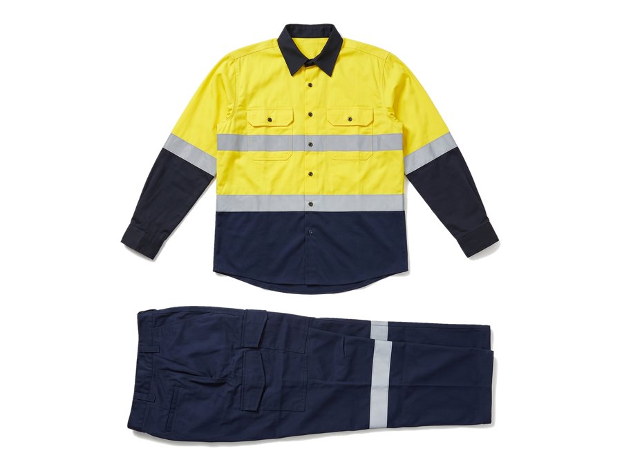 Yellow Hi Vis Shirt and Pants Set PPE and workwear Ghana