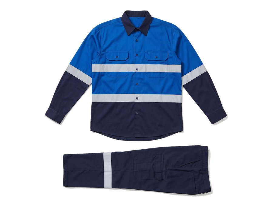 Royal Blue Hi Vis Shirt and Pants Set PPE and workwear Ghana