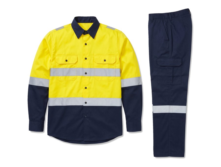 Yellow Hi Vis Shirt and Cargo Set PPE and workwear Ghana