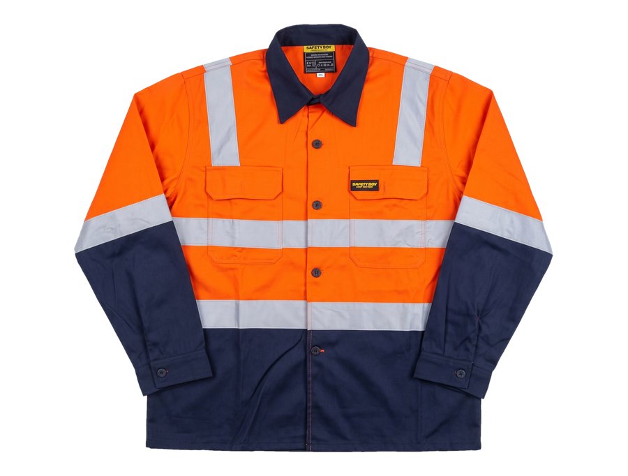 Safety Boy Orange Hi Vis Work Shirt PPE and workwear Ghana